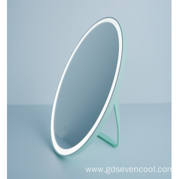 round light up mirror with smart touch sensor